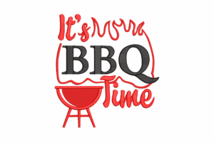 It’s BBQ Time Embroidery Design