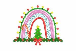 Joy Christmas Reindeer Embroidery Design