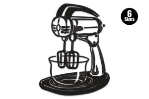 Kitchen Stand Mixer Embroidery Design