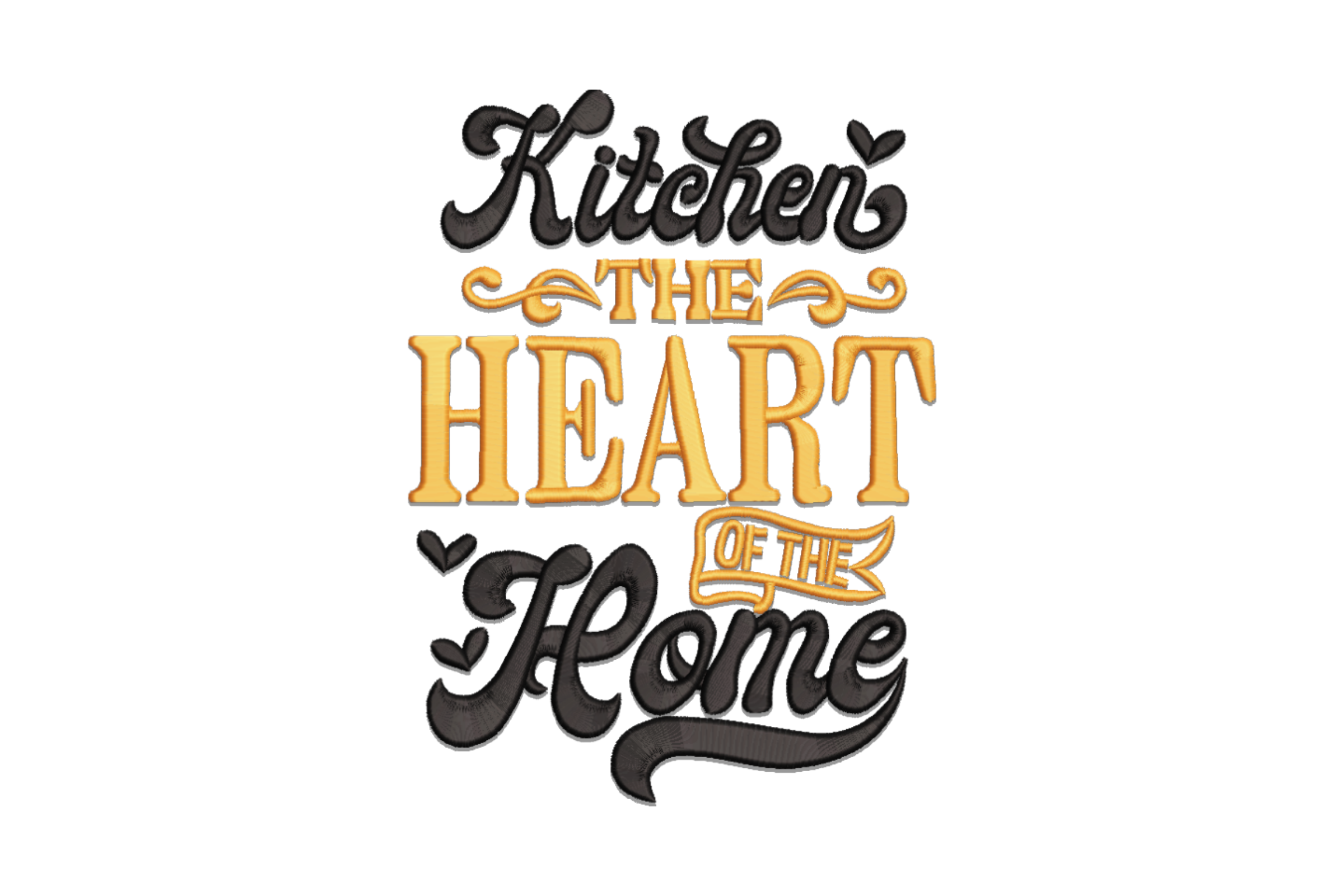 Kitchen the Heart of the Home Embroidery Design