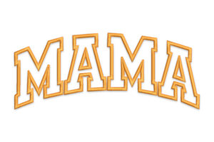 MAMA Varsity Block Embroidery Design