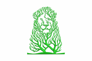 Lion Face Tree Branch Embroidery Design