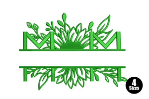 MOM Monogram Frame Embroidery Design