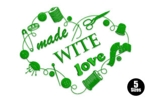Made with Love Sewing Embroidery Design