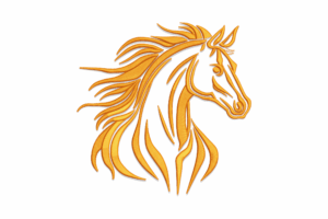 Majestic Horse Outline Embroidery Design