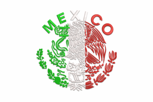 Mexico National Emblem Embroidery Design