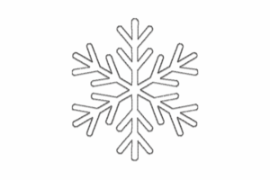 Minimal Snowflake Embroidery Design