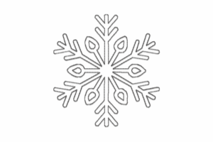 Modern Minimal Snowflake Embroidery Design
