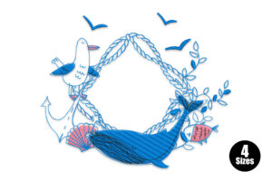 Nautical Frame Embroidery Design