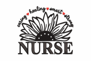 Nurse Sunflower Embroidery Design