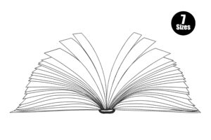 Open Book Embroidery Design