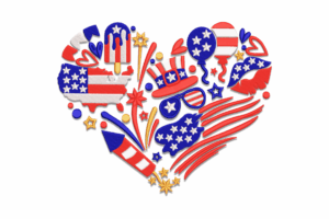 Patriotic Celebration Starburst Embroidery Design