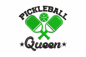 Pickleball Queen Embroidery Design