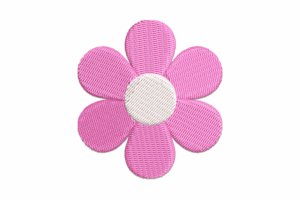 Pink Petal Flower Embroidery Design