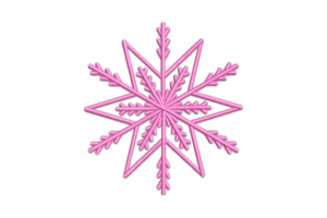 Pink Snowflake Embroidery Design