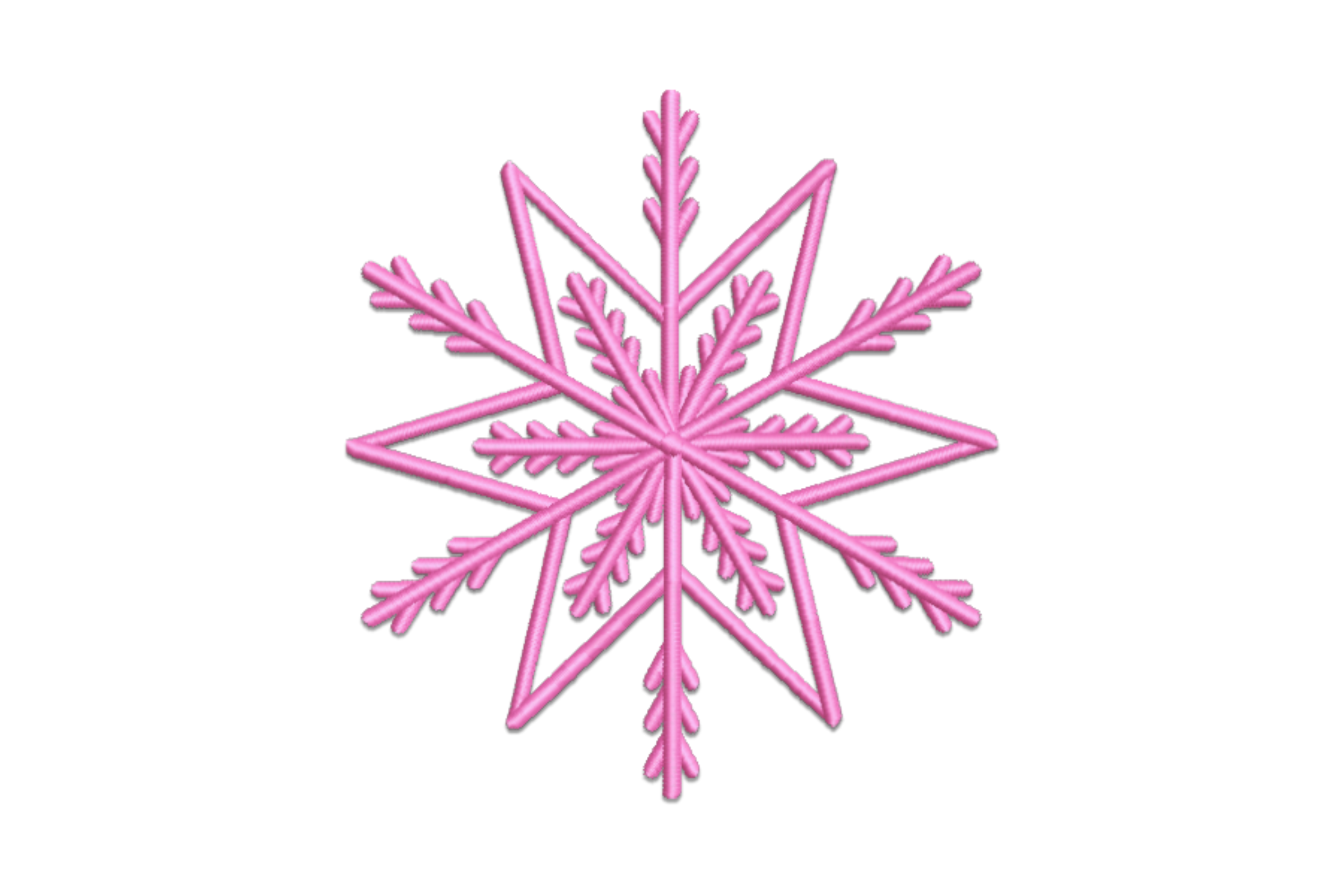 Pink Snowflake Embroidery Design