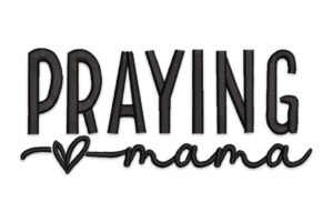 Praying Mama Embroidery Design