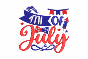 Premium 4th of July Embroidery Design
