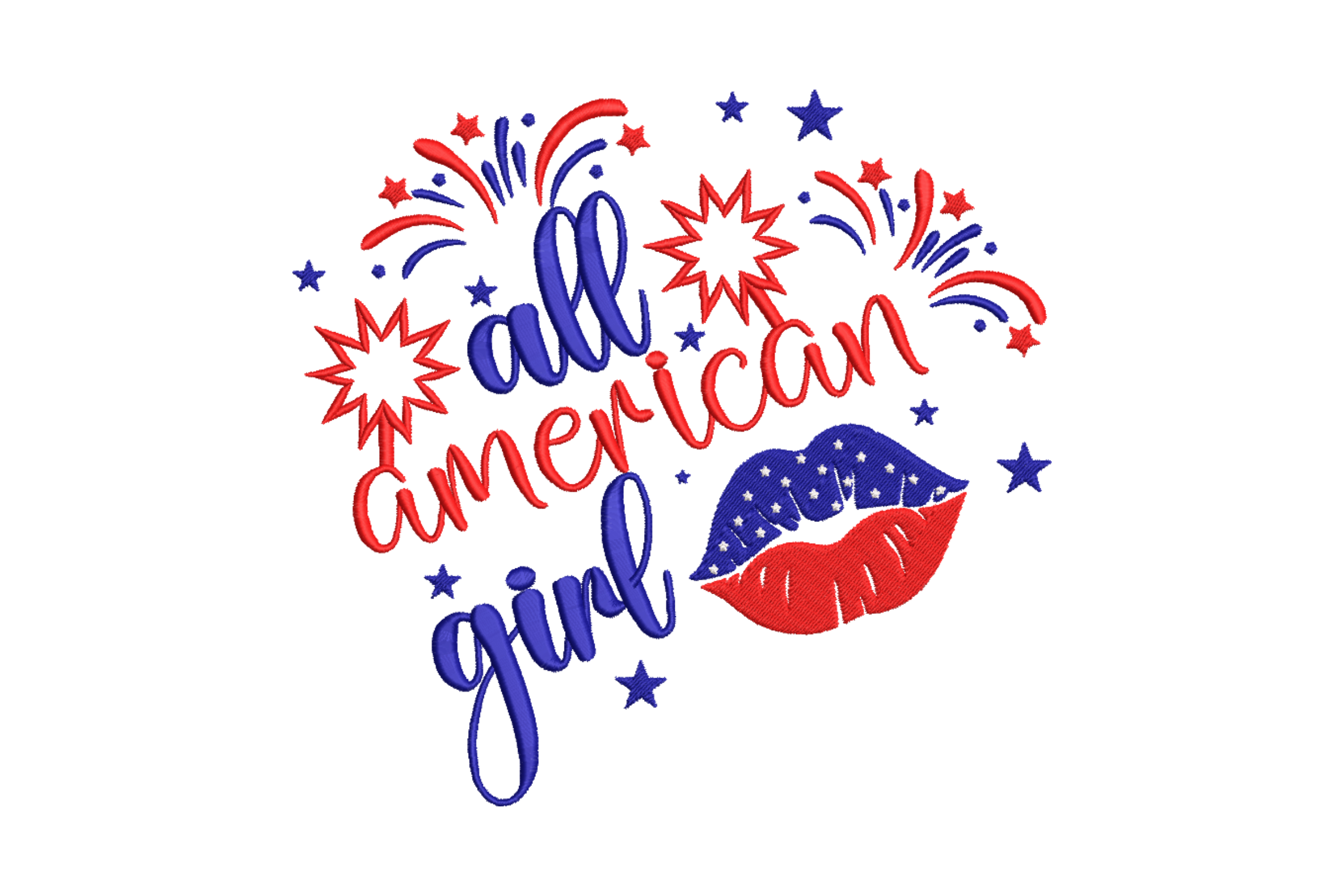Free Premium All American Girl Embroidery Design