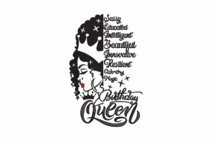 Premium Birthday Queen Embroidery Design