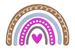 Premium Colorful Rainbow Embroidery Design