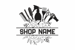Premium Custom Salon Logo Embroidery Design
