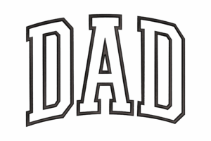 Premium DAD Embroidery Design