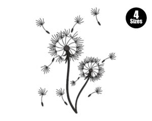 Premium Dandelion Embroidery Design