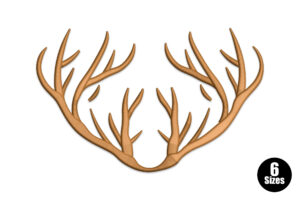 Premium Deer Antlers Embroidery Design