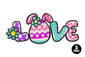Premium Easter LOVE Embroidery Design