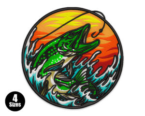 Premium Fishing Embroidery Design