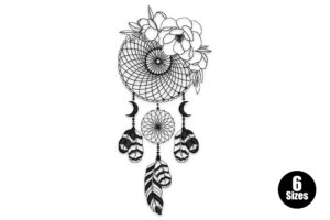 Premium Floral Dreamcatcher Embroidery Design