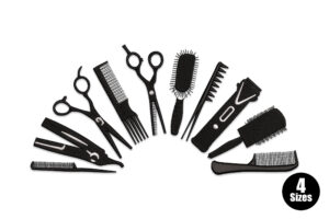 Premium Hairdresser Tools Embroidery Design