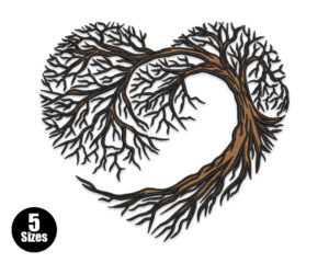 Premium Heart Tree Embroidery Design