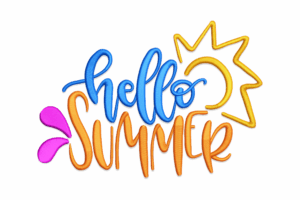 Premium Hello Summer Machine Embroidery Design