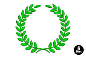 Premium Monogram Frame Laurel Wreath Embroidery Design