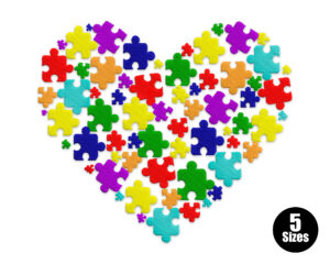 Premium Puzzle Heart Embroidery Design