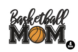 Premium Quality Basketball Mom Embroidery Design