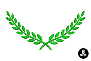 Premium Quality Laurel Wreath Embroidery Design