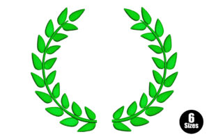 Premium Quality Laurel Wreath Leaf Embroidery Design