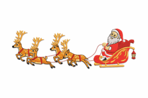 Premium Santa’s Sleigh & Reindeer Embroidery Design