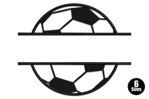 Premium Soccer Ball Frame Embroidery Design