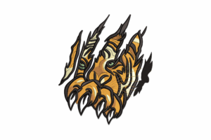 Premium Tiger Claw Embroidery Design