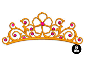 Princess Crown Embroidery Design