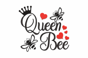 Queen Bee Embroidery Design