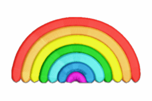 Scalloped Rainbow Embroidery Design
