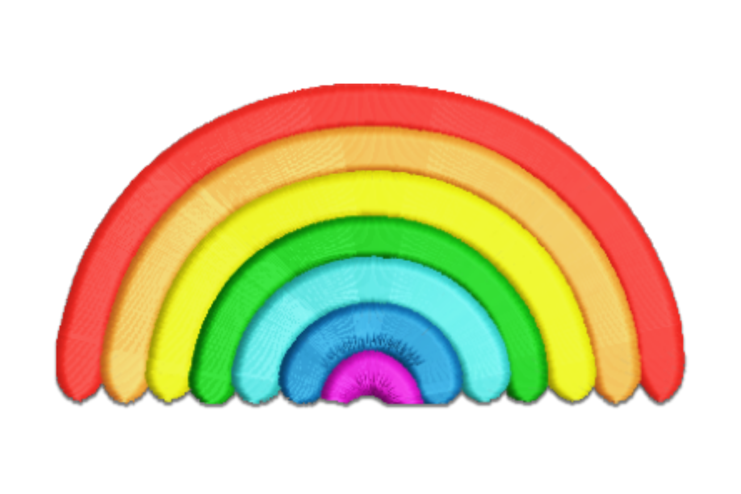 Scalloped Rainbow Embroidery Design