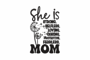 She is MOM Embroidery Design