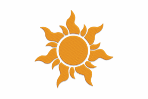 Simple Sun Embroidery Design