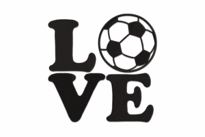 Soccer LOVE Embroidery Design